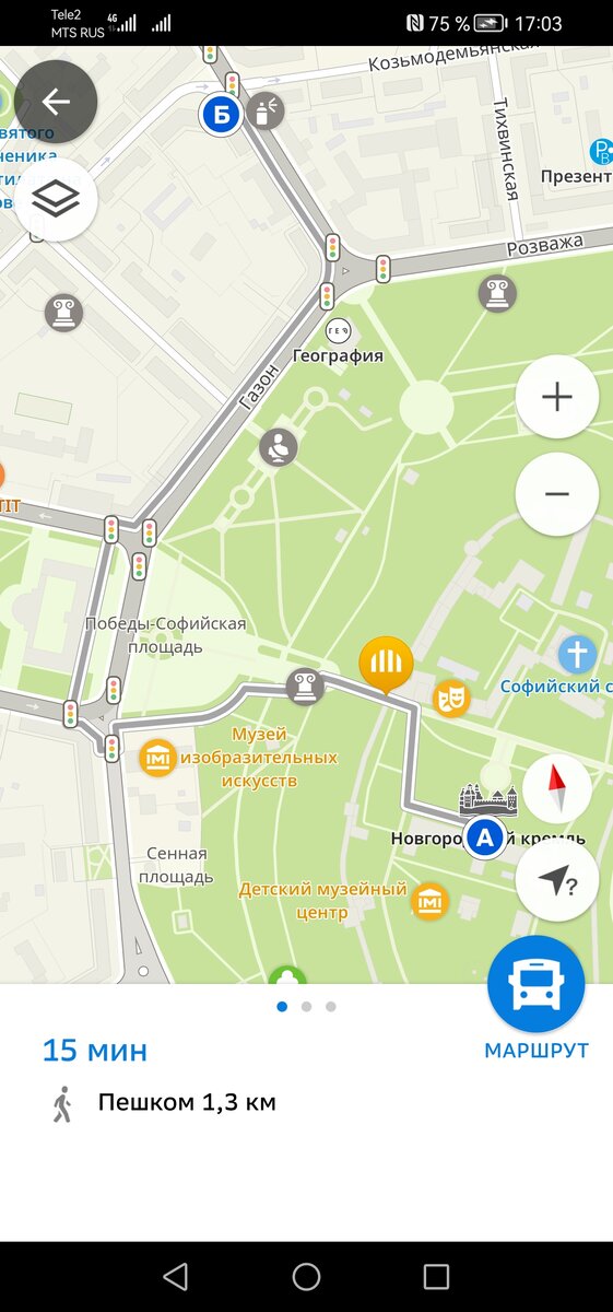 В пешей доступности от достопримечательностей города