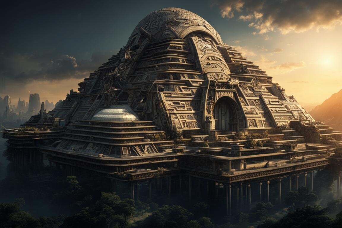 Город индейцев в альтернативной вселенной. Нейросеть Kandinsky 3.0.