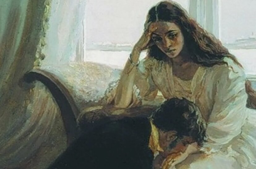 Татьяна Ларина и Евгений Онегин 