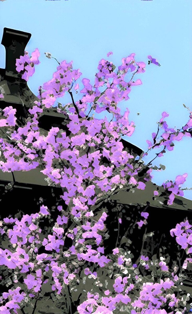 В цвету. Иллюстрация создана нейросетью DreamAI на основе моей фотографии.

 