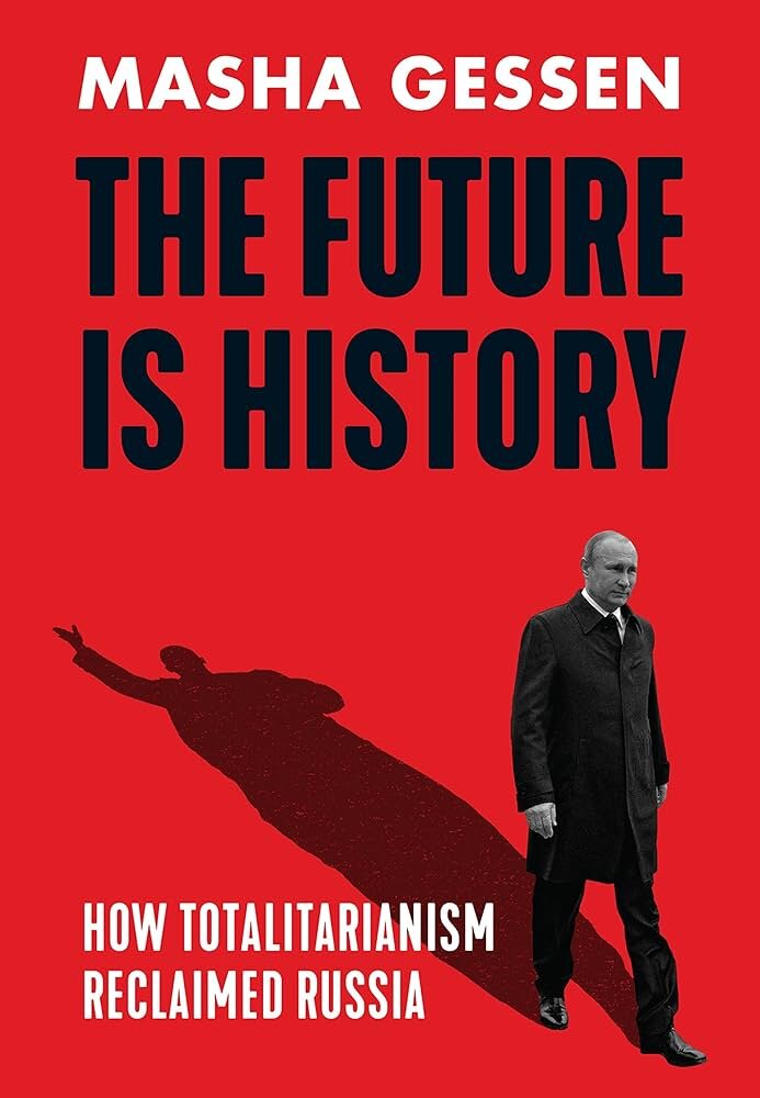 «Как тоталитаризм вернулся в Россию» - примерный перевод названия книги. Обратите внимание на обложку. Содержание знать вовсе необязательно, после того как посмотришь на нее