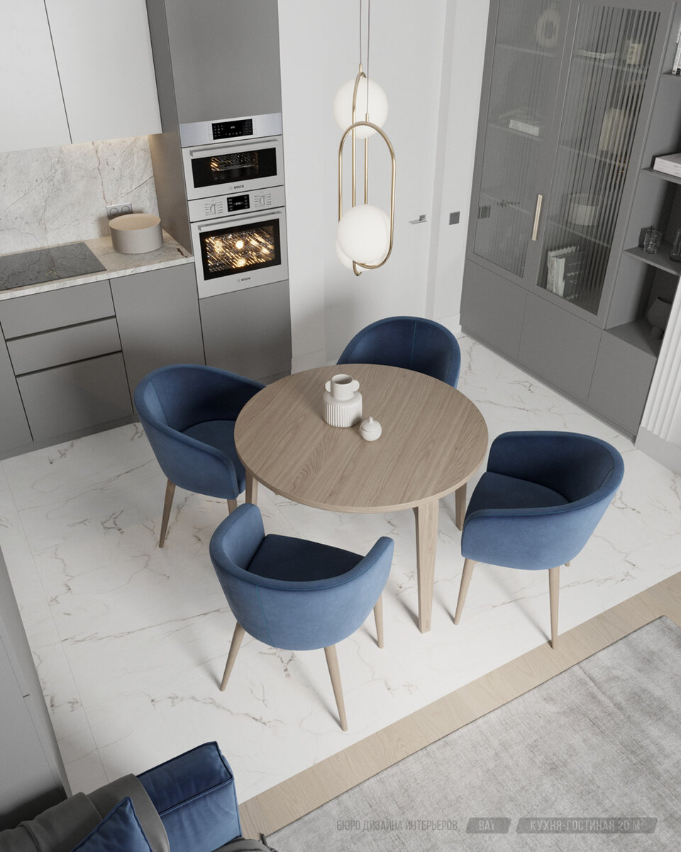 На кухонном фартуке крупноформатный керамогранит, плитка 120x60 см, испанской фабрики Grespania, коллекция Volterra