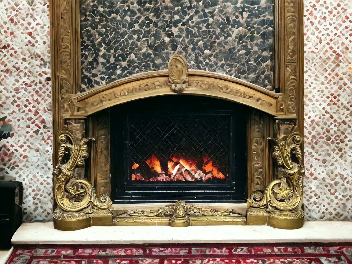 Каминная декорация в стиле Наполеон III