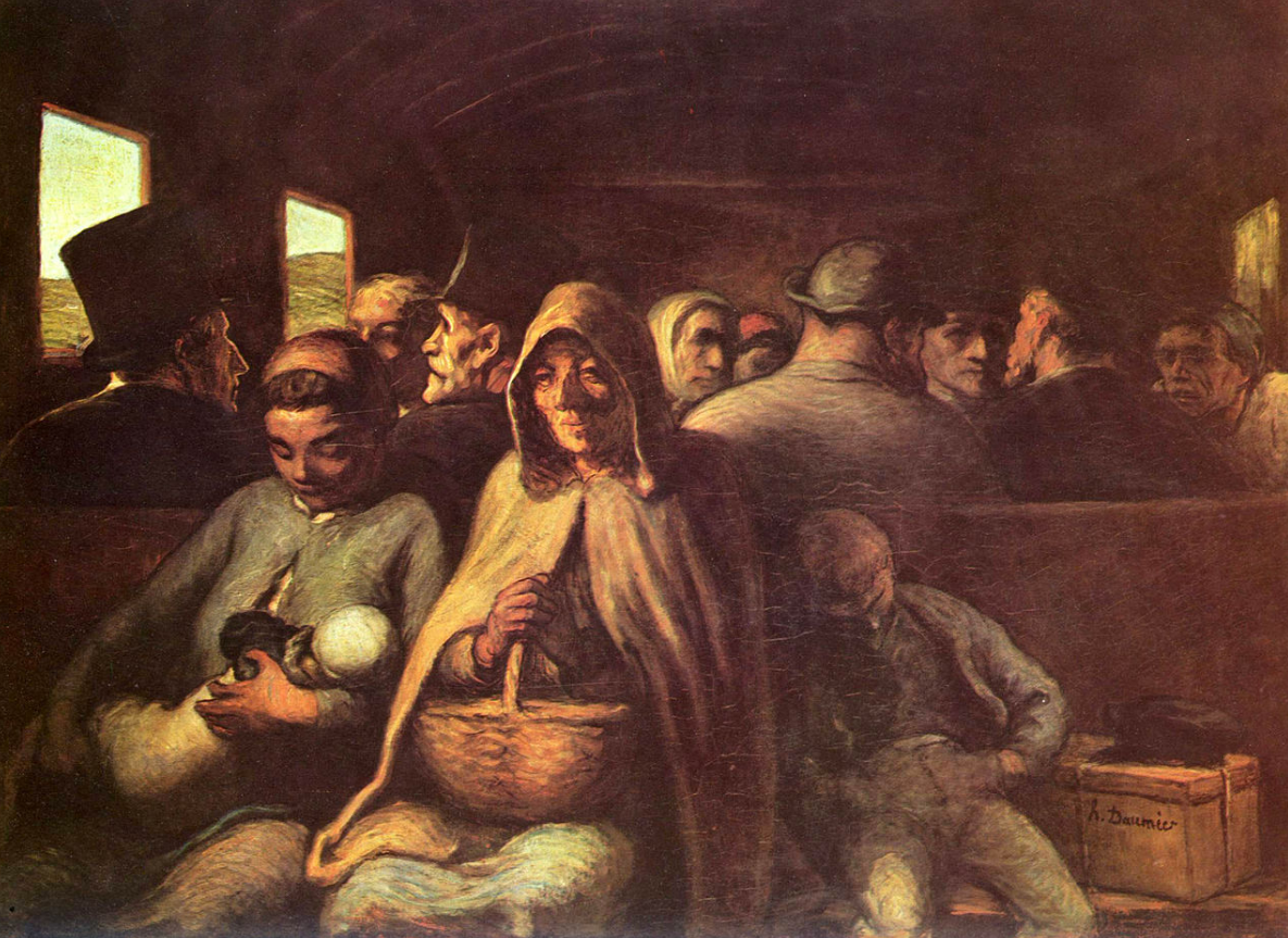 Оноре Викторен Домье. Вагон третьего класса.