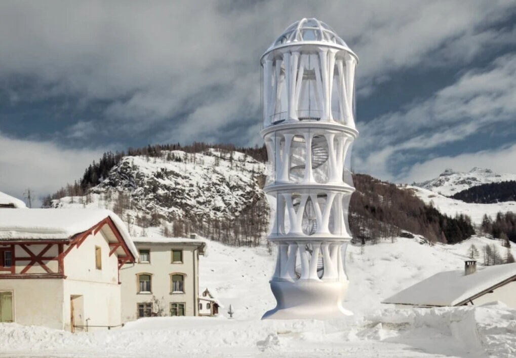       Трехмерная модель башни Tor Alva Фото: designboom / X (Twitter)