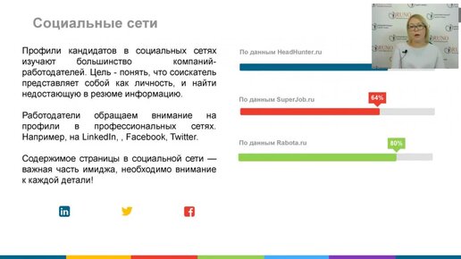 Продающее резюме. Социальные сети - помощник или вредитель при поиске работы I Боровкова Елена. РУНО