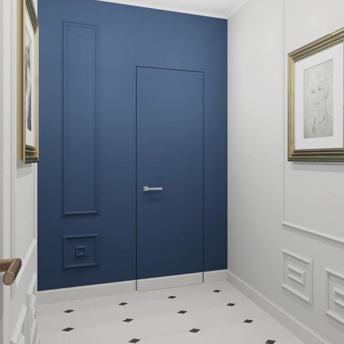 Скрытые двери под покраску в интерьере