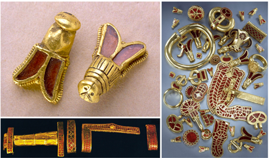 Сокровища из гробницы Хильдерика. Принтскрин с ресурса https://www.hhantiquejewelry.com