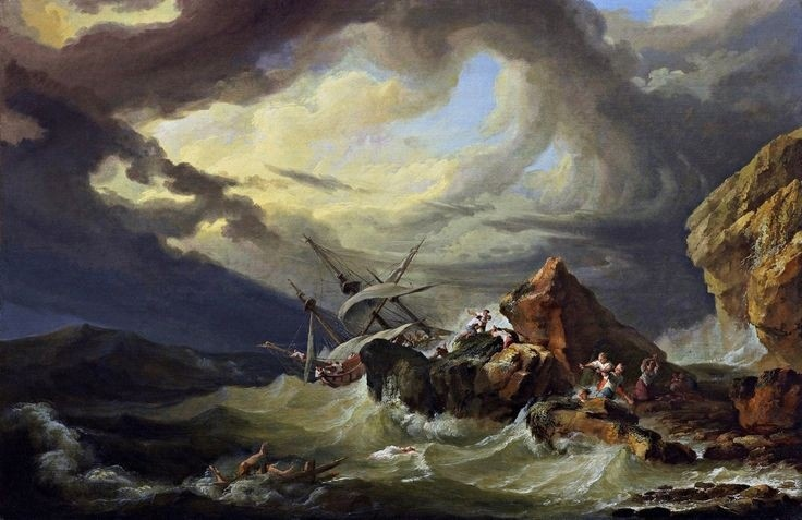 "Кораблекрушение у скал" итальянского художника Карло Бонавии