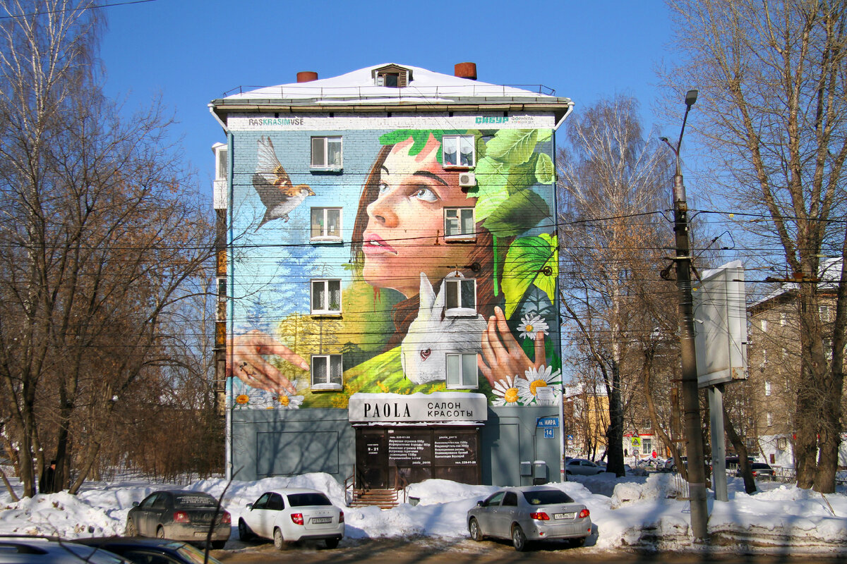 Мурал по адресу: ул. Мира, 14. Фото автра.