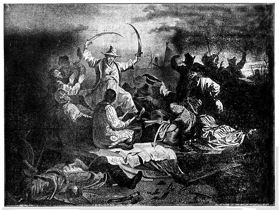 Татары, пирующие после битвы на Калке. Рисунок Николая Кошелева. 1913 год