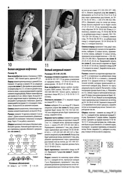 Схема кофты для полных женщин