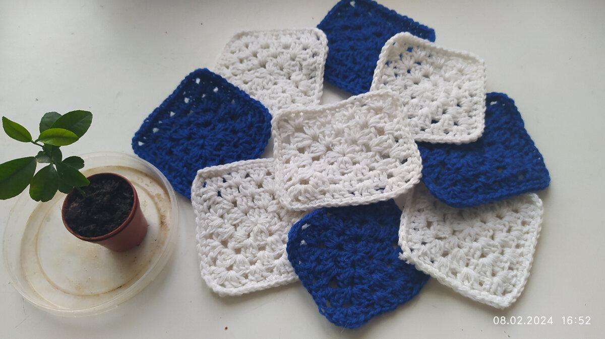 Бабушкин квадрат  | вязание крючком | Фото автора | работа автора 