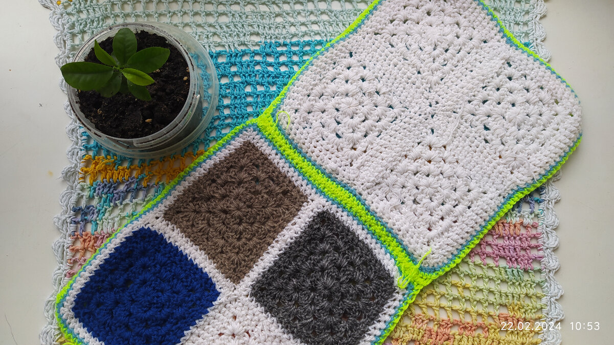 Бабушкин квадрат  | вязание крючком | Фото автора | работа автора 