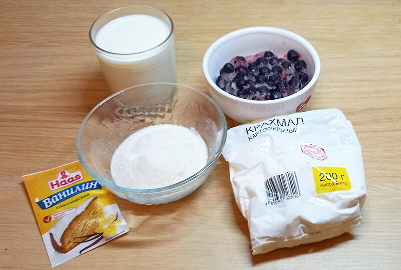 Необходимые продукты для приготовления десерта