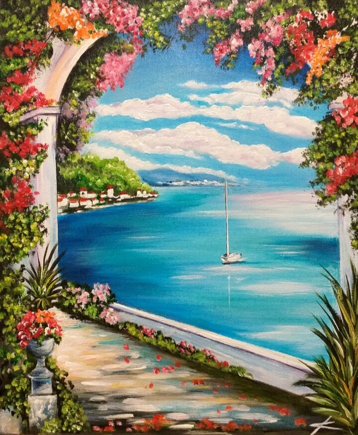 Небольшая картинка, написанная акриловыми красками.