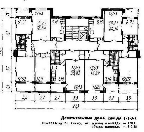 Планировки квартир девятиэтажек панельных Типовые дома СССР. "Харьковские" многоэтажки серии 94 в республике Карачаево-Чер