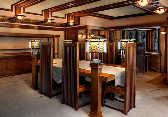 Интерьер Дома Роби, Чикаго, Иллинойс, 1909