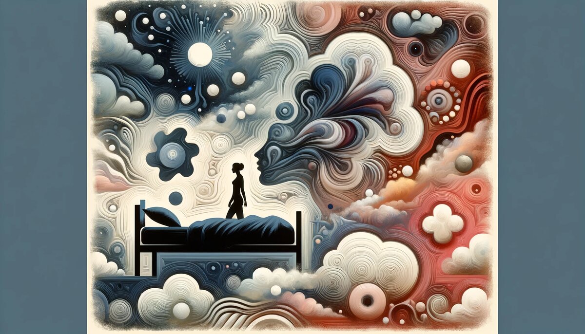 Фантазия DALEE о вреде недосыпа для здоровья женщин