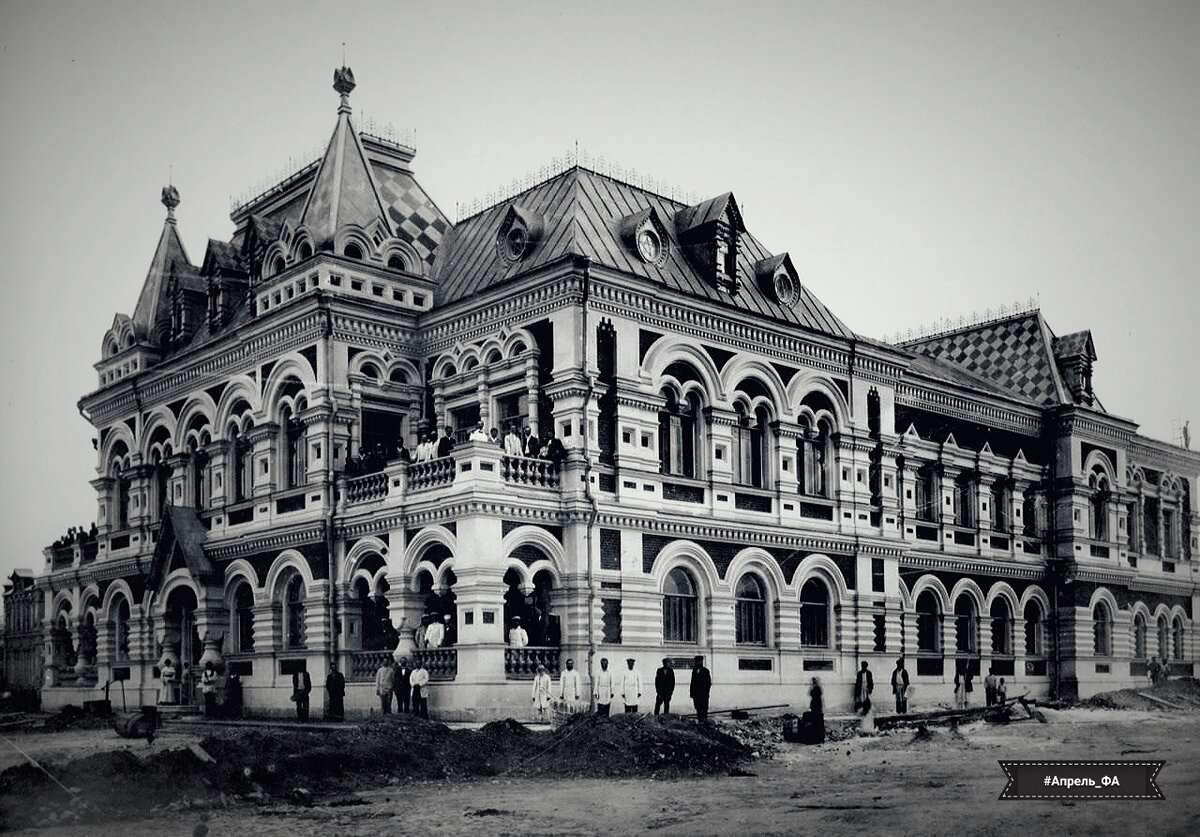 Окончание строительства Земского дома (архивное фото). 1901 г, город Камышин.