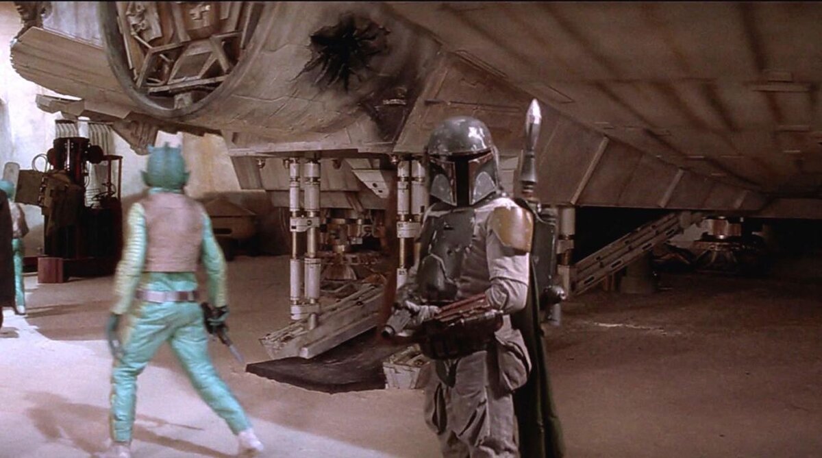 Боба Фетт около "Сокола"...