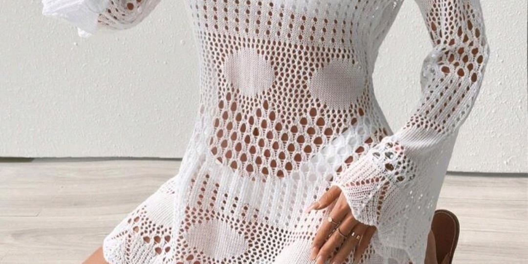 Девочки, самые ажурные, самые изящные вязаные туники с сайта Shein. То, что можно взять с собой на море.