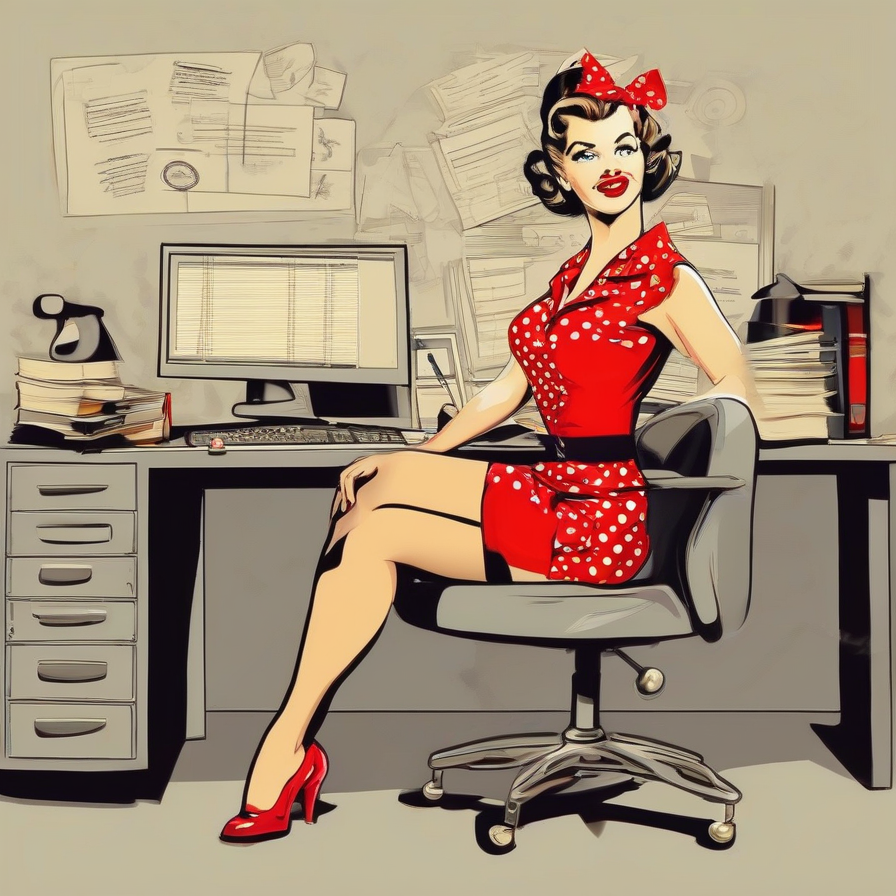 Работница офиса по мнению ИИ :)