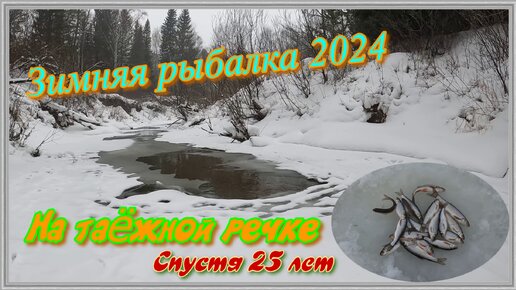 Зимняя рыбалка 2024. На таёжной речке. 25 лет спустя.