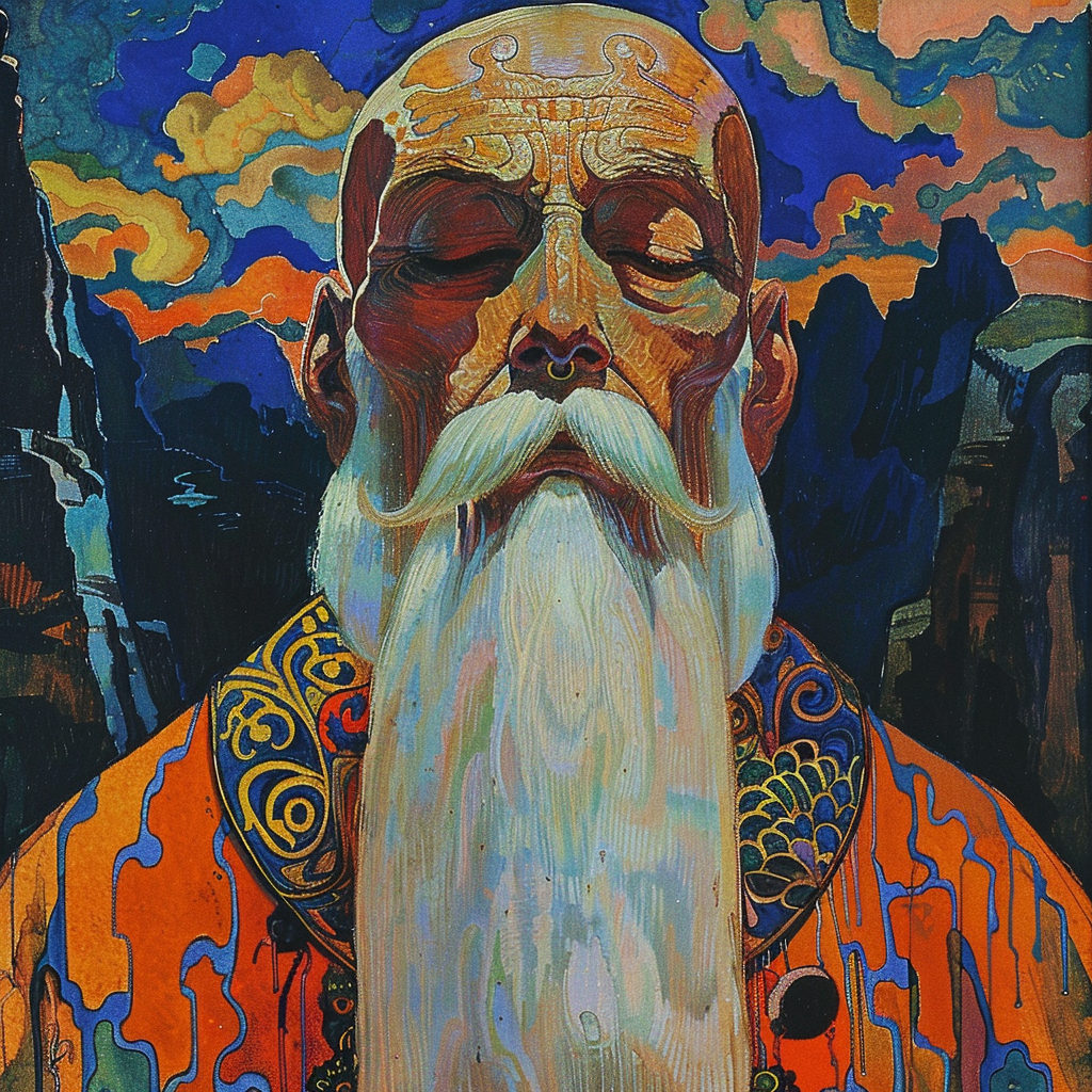 Н.К. Рерих. Изображение сгенерировано ИИ