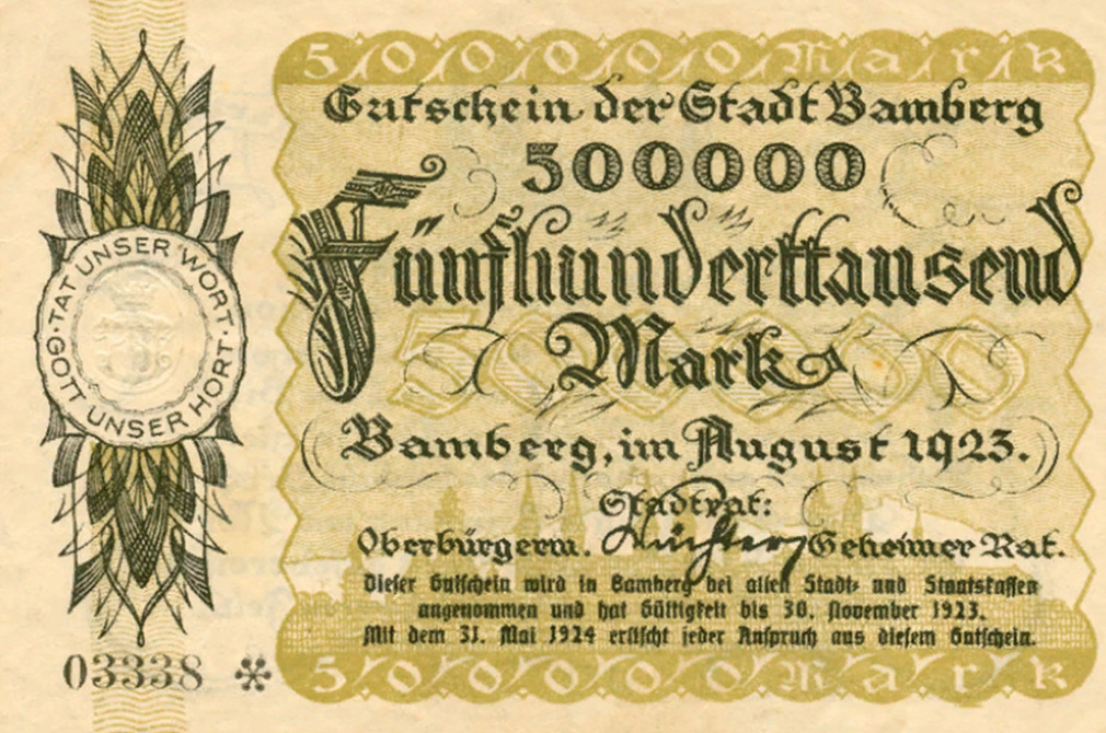 Бамберг. 500 000 марок 1923 (аверс)
