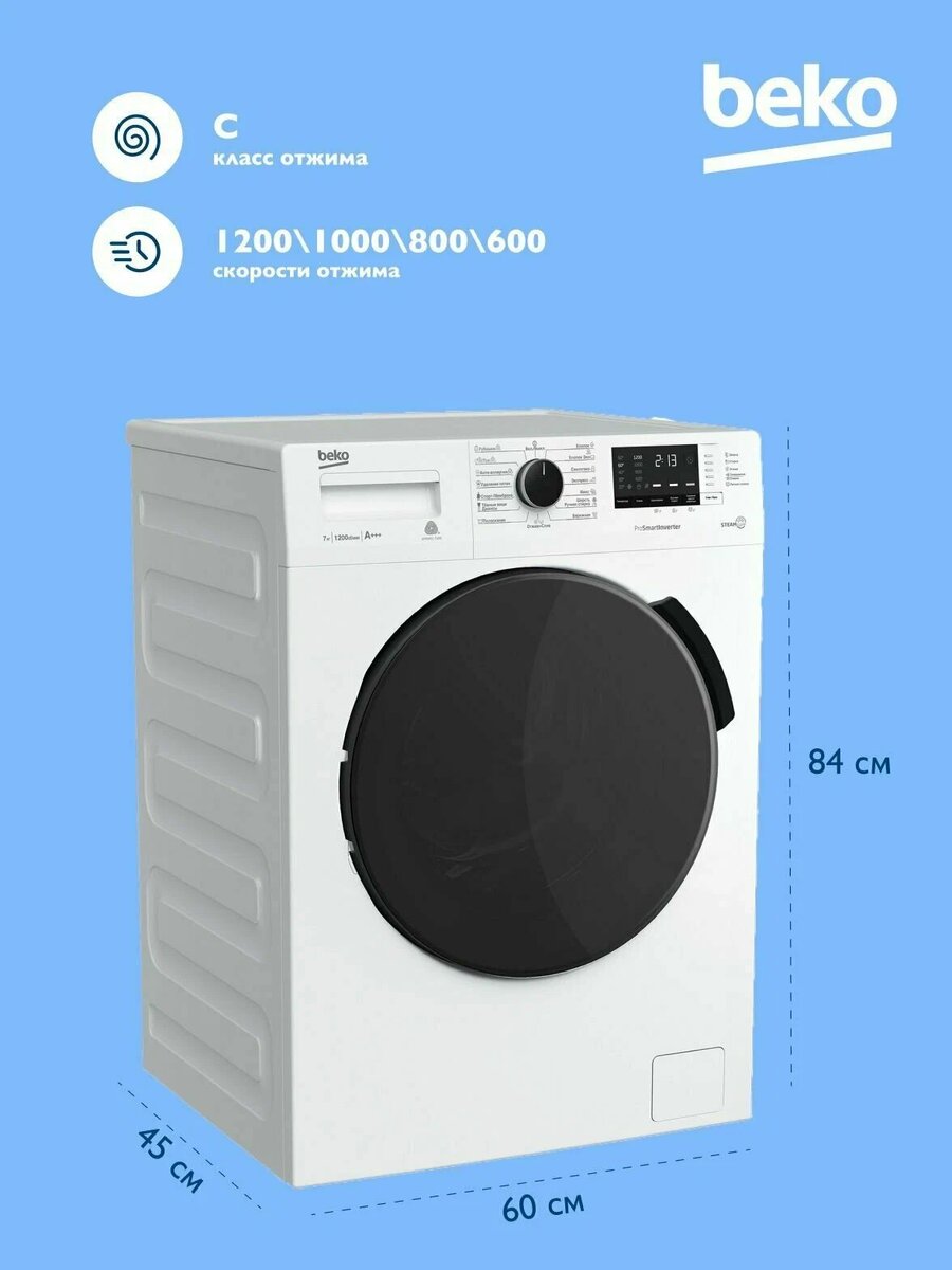 Обзор и отзывы о стиральной машине BEKO RSPE78612W 7322710001. Яндекс Маркет.  | Новинки Яндекс Маркета | Дзен