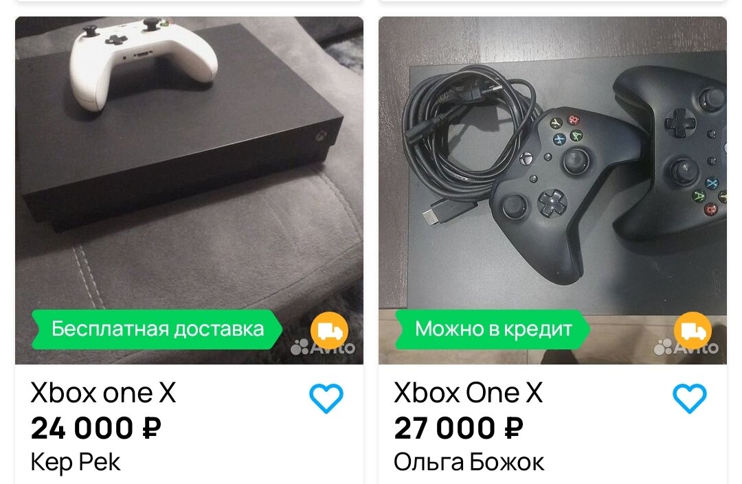 Цены на Авито 