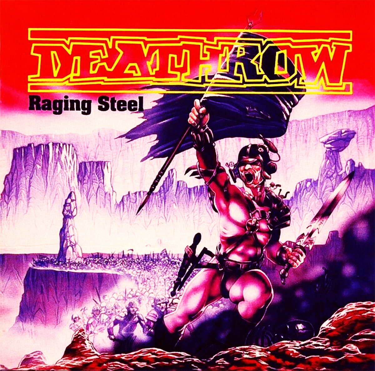 Обложка альбома Deathrow "Raging Steel"