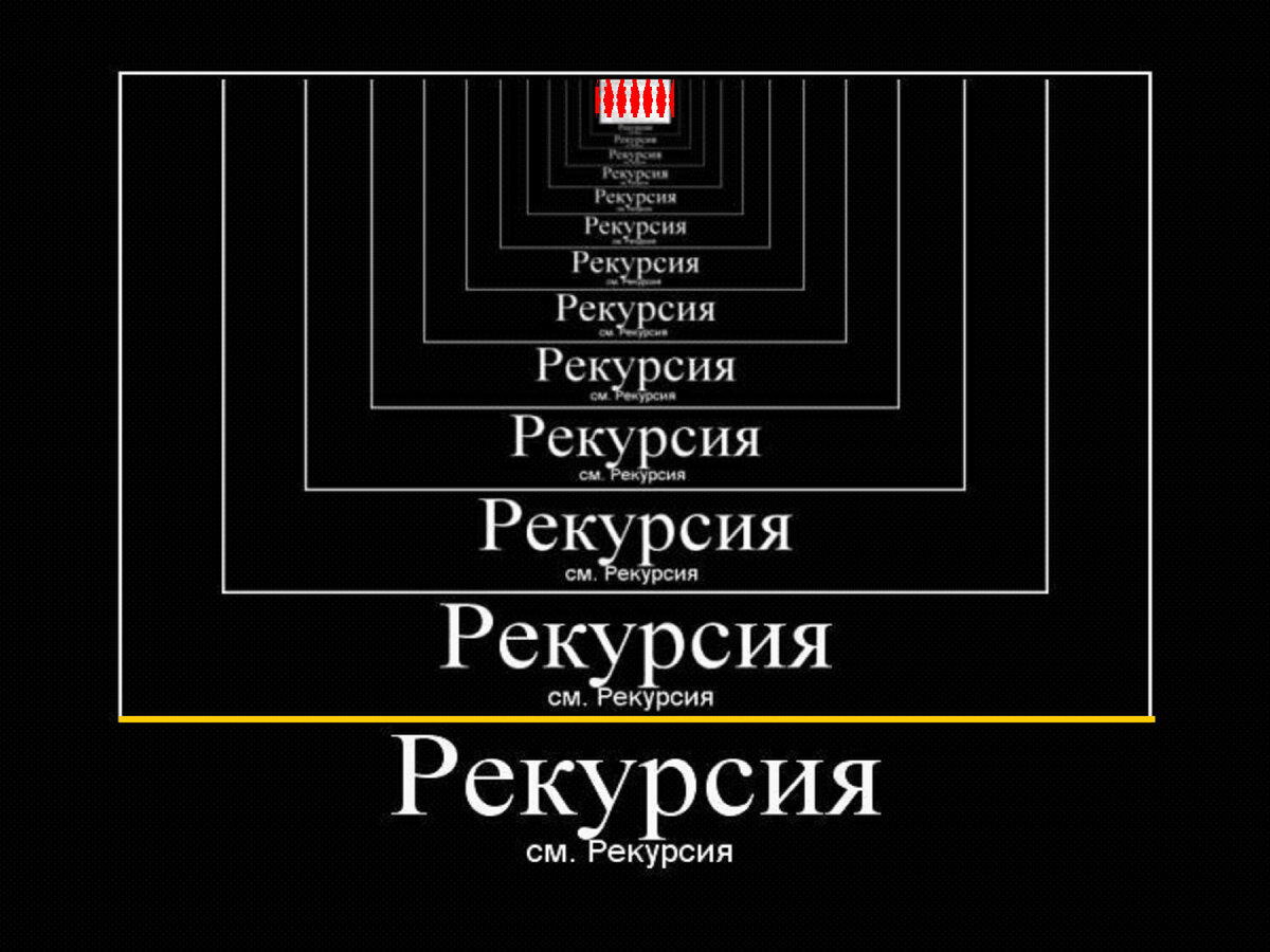 Частный случай рекурсии. Рекурсия картина. Факториал рекурсия. Рекурсия лист. Рекурсия в жизни.