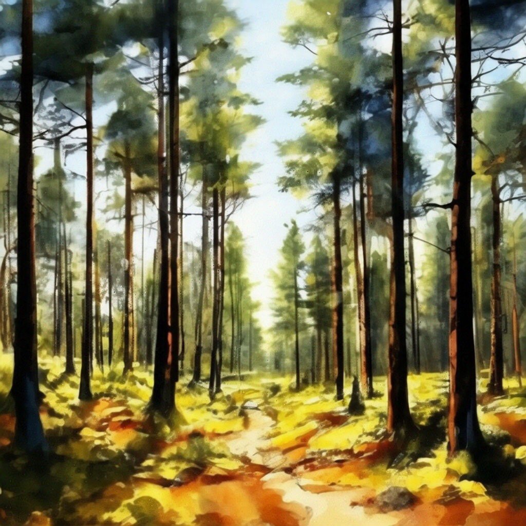 Сосновый лес от Шедеврума. 