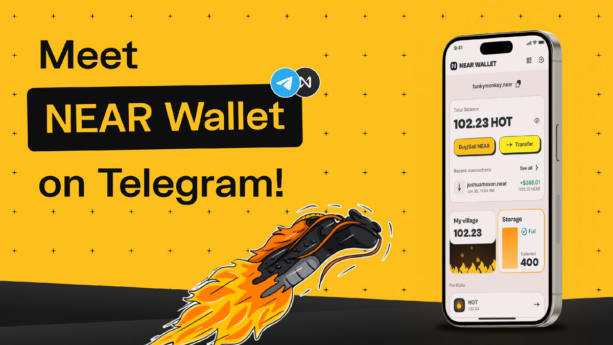 Зарабатываем на криптоактивах. Создаем кошелек NEAR Wallet в Telegram,  майним токены HOT. | IgnFinance | Дзен