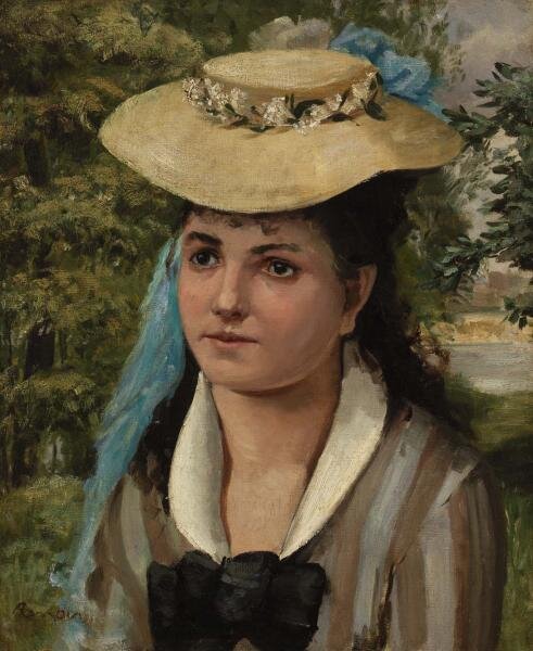 Огюст Ренуар - Лиза в соломенной шляпке, ок. 1866.