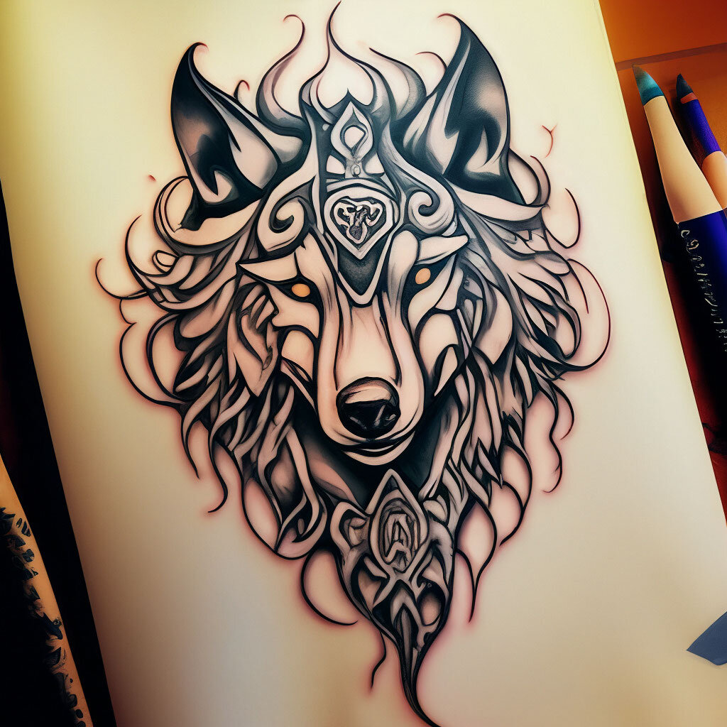 В мире татуировок существует множество различных символов и образов, каждый из которых несет свою глубокую символику и значение. Одним из самых популярных и загадочных образов является волк.-2-2