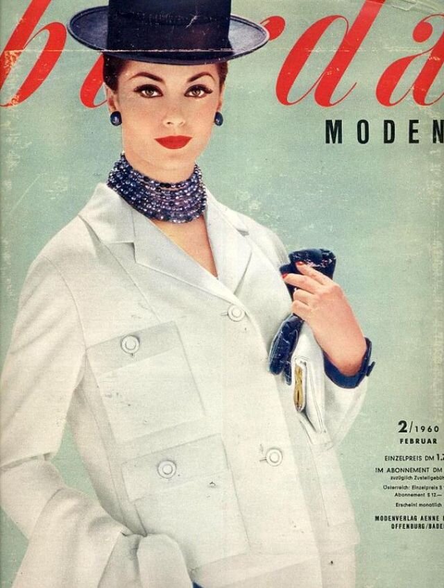 Обложка Burda Moden, февраль 1960 г. 