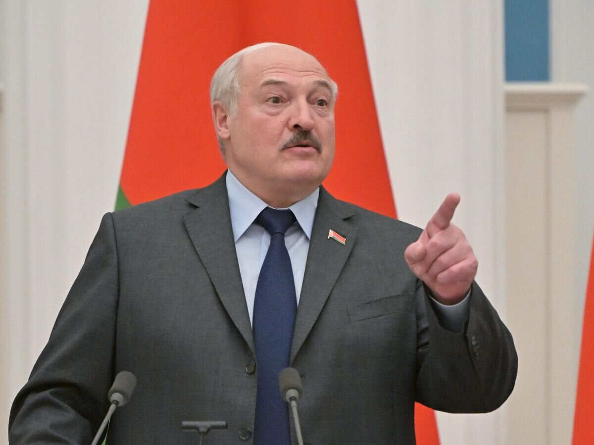    Президент Белоруссии Александр Лукашенко на пресс-конференции по итогам переговоров в Москве с президентом РФ Владимиром Путиным© РИА Новости / Сергей Гунеев