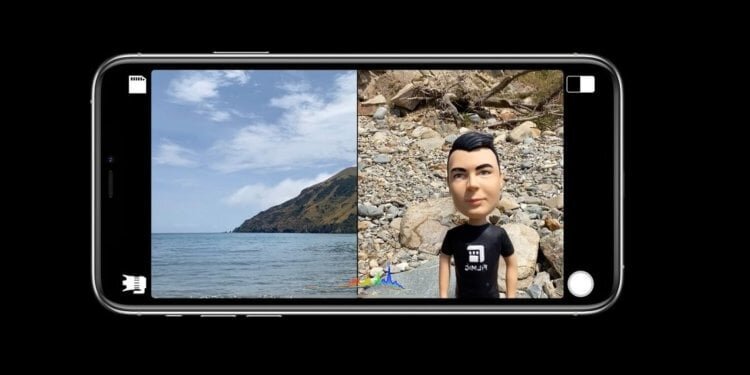    С помощью сторонних приложений можно снимать сразу на основную и фронтальную камеру Айфона. Изображение: screenrant.com