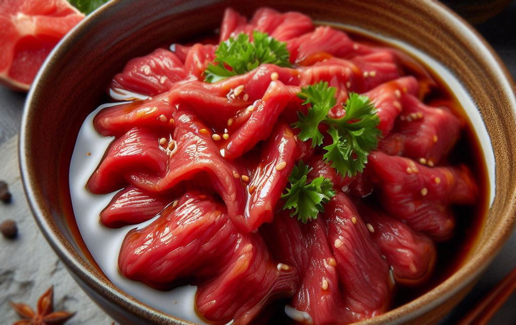 перемешиваем и маринуем всего 5-10 минут