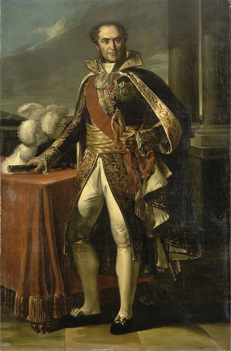 Гийом Мари-Анн Брюн в маршальском одеянии. Мари Гийемин Бенуа, 1852 г.