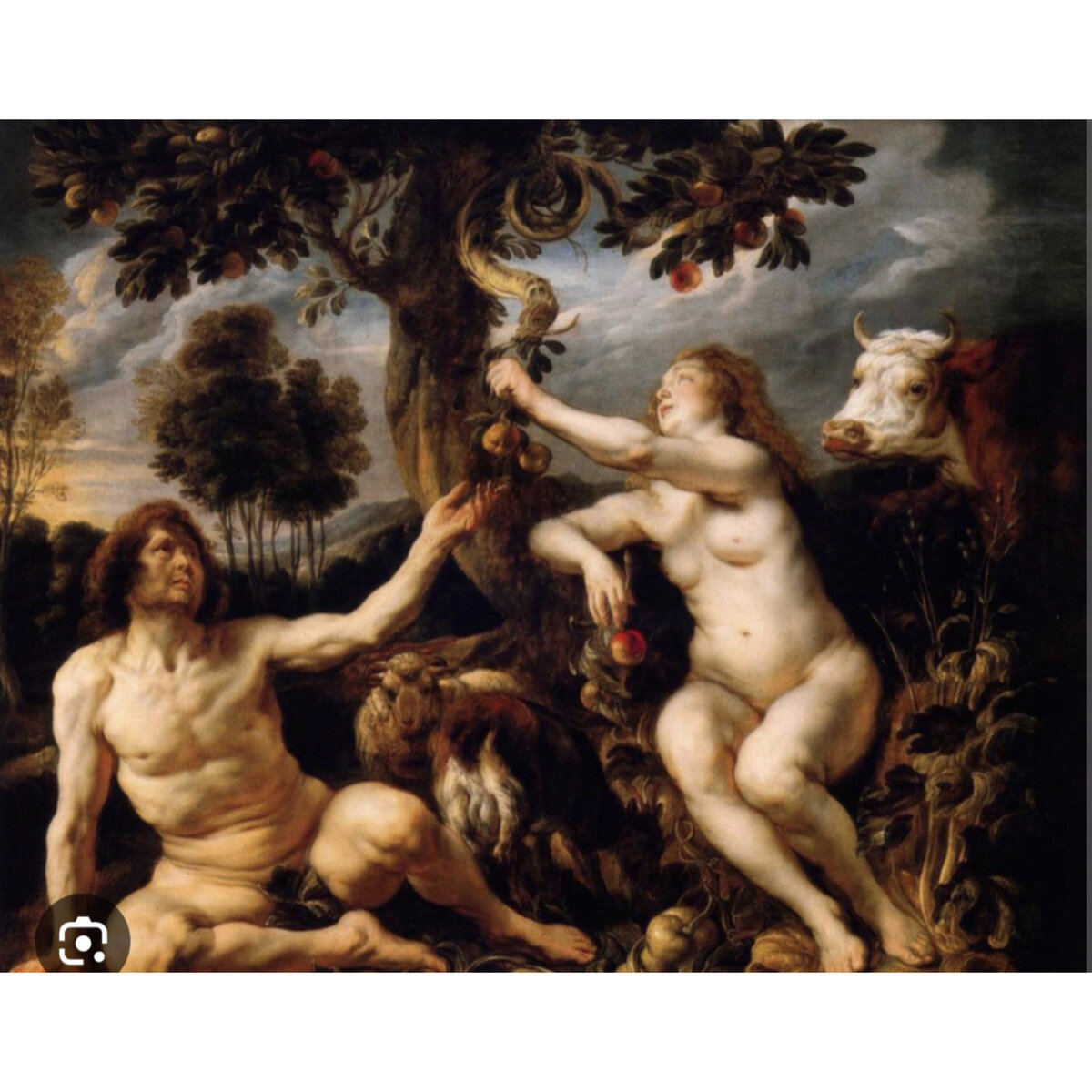 Якоб Йорданс "Искушение Адама и Евы (Грехопадение)"