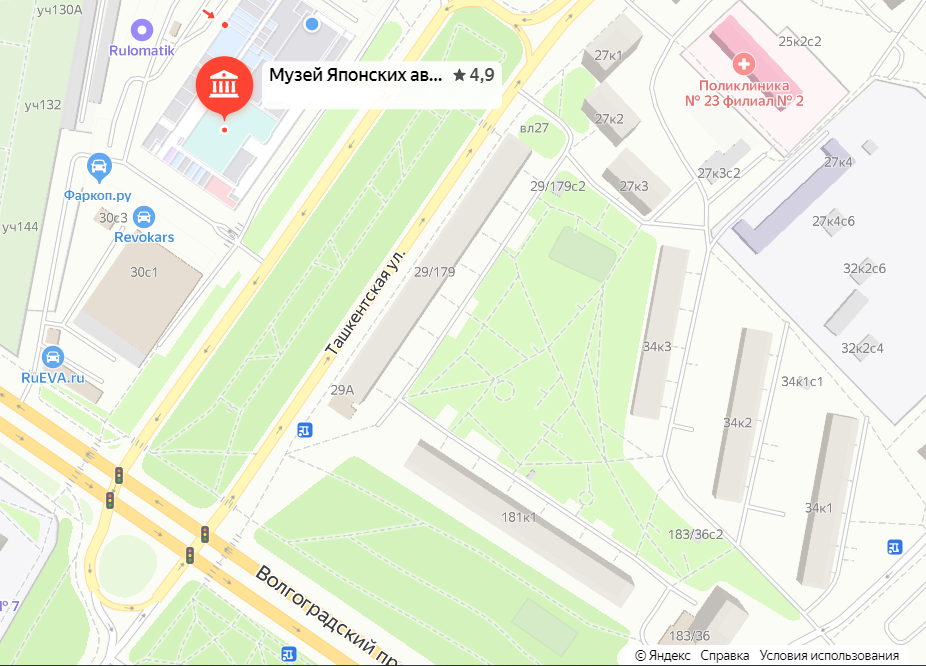 Расположение музея на Яндекс-картах