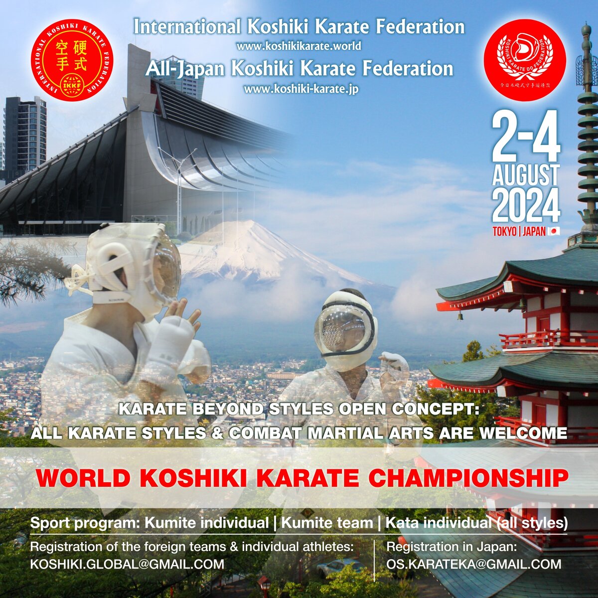 3rd World Koshiki Karate Open Championship IKKF 2024 official poster