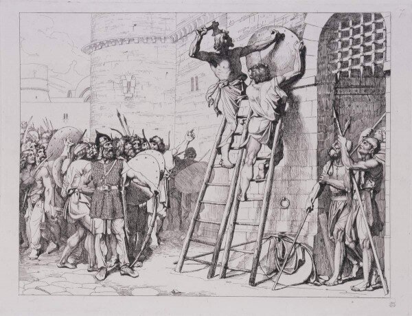 Олег прибивает щит к вратам Царьграда. Ф. А. Бруни