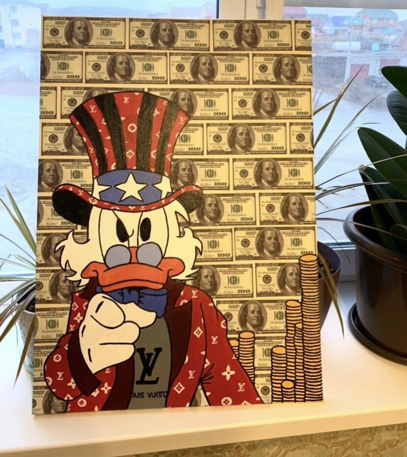 Такую картину можно повесить у себя дома или подарить близкому человеку. 
На канале есть видео с моментами рисования этой картины, заходите) 