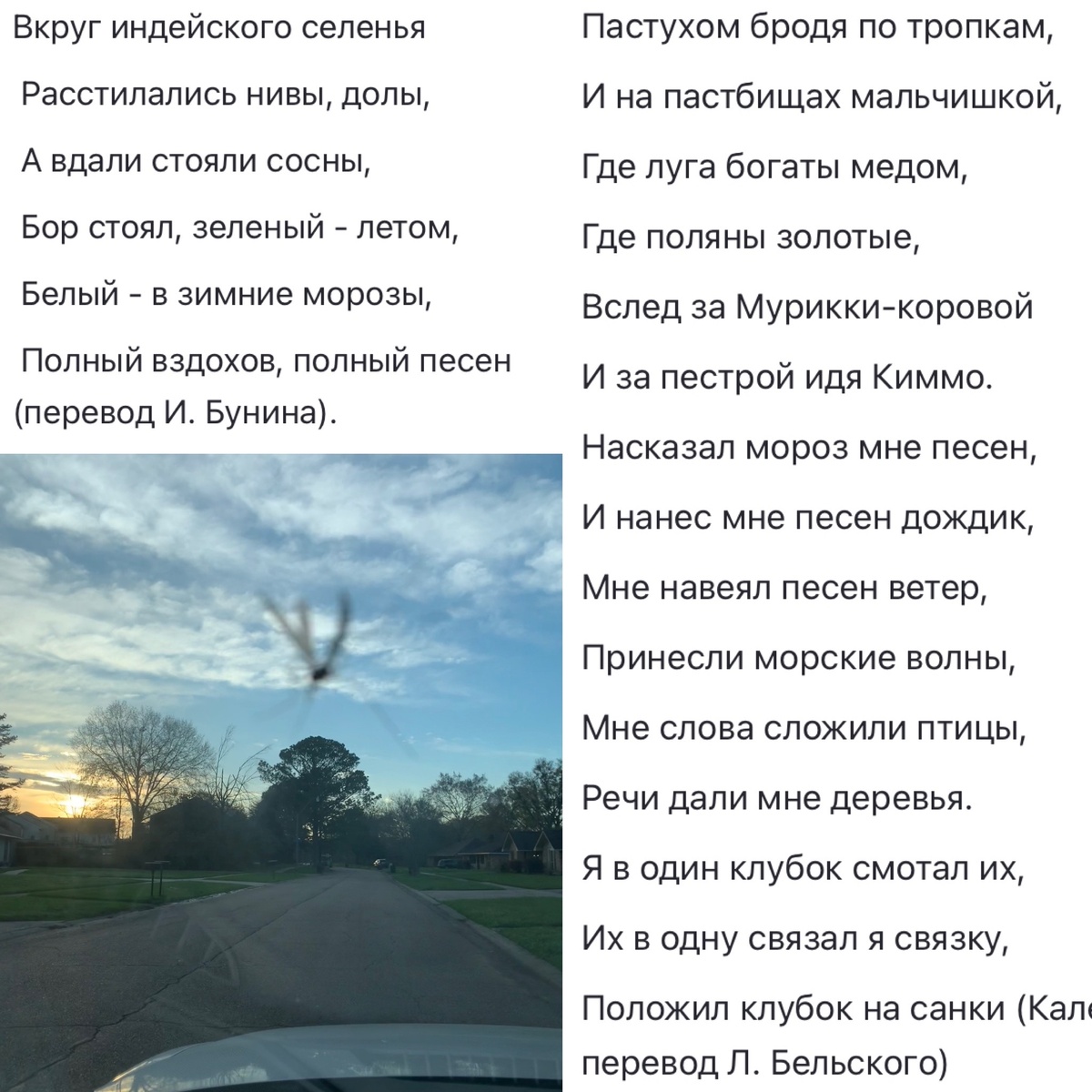 Слева - песнь о Гайавате, справа - эпос Калевала.