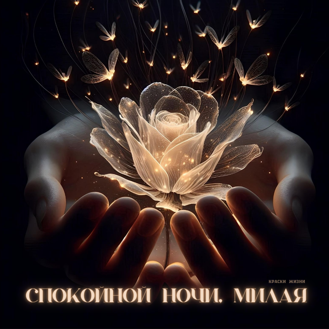 Открытки спокойной ночи красивые мерцающие